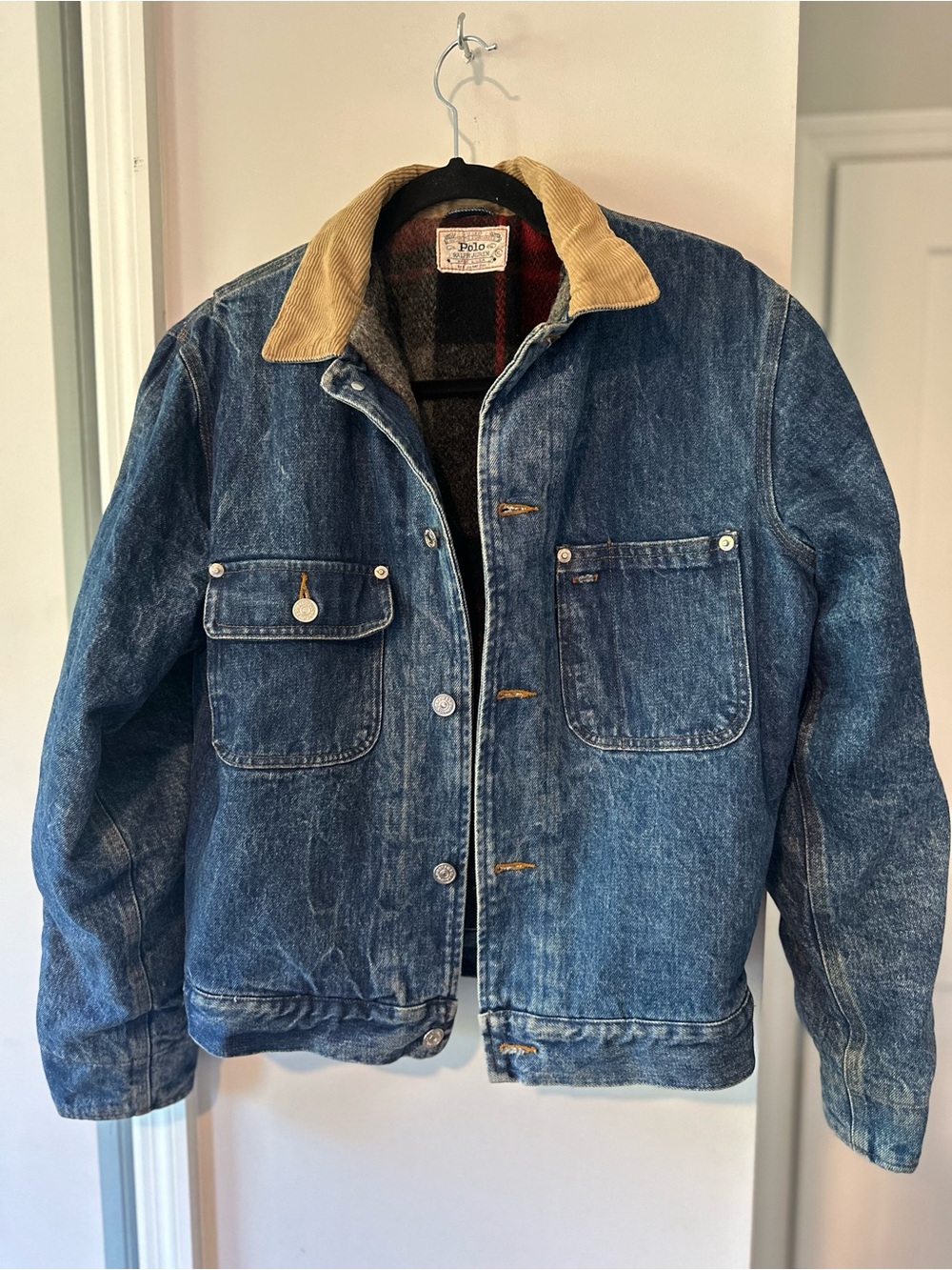 Vintage Polo Ralph Lauren Denim Wool Lined Chore Jacket
